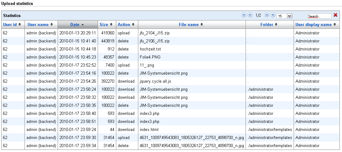 Flash upload view plugin image